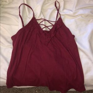 American Eagle Maroon Tank